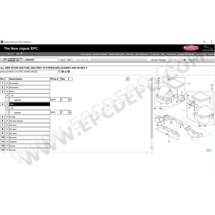JAGUAR JEPC 2018 EPC PARTS CATALOG