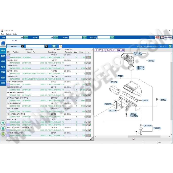 KIA & HYUNDAI KOREA SM EPC 2018 PARTS CATALOG