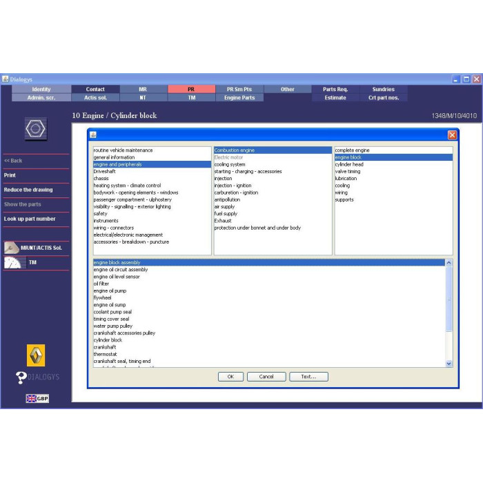 Renault Dialogys 4.72 2018 EPC parts catalog + service
