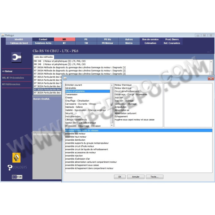 Renault Dialogys 4.90 2019 EPC parts catalog + service