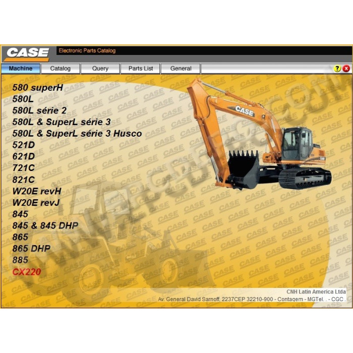 Case Construction CE Brazil EPC spare parts catalog