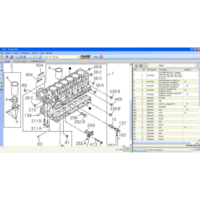 Case Construction CE Europe EPC spare parts catalog 2010