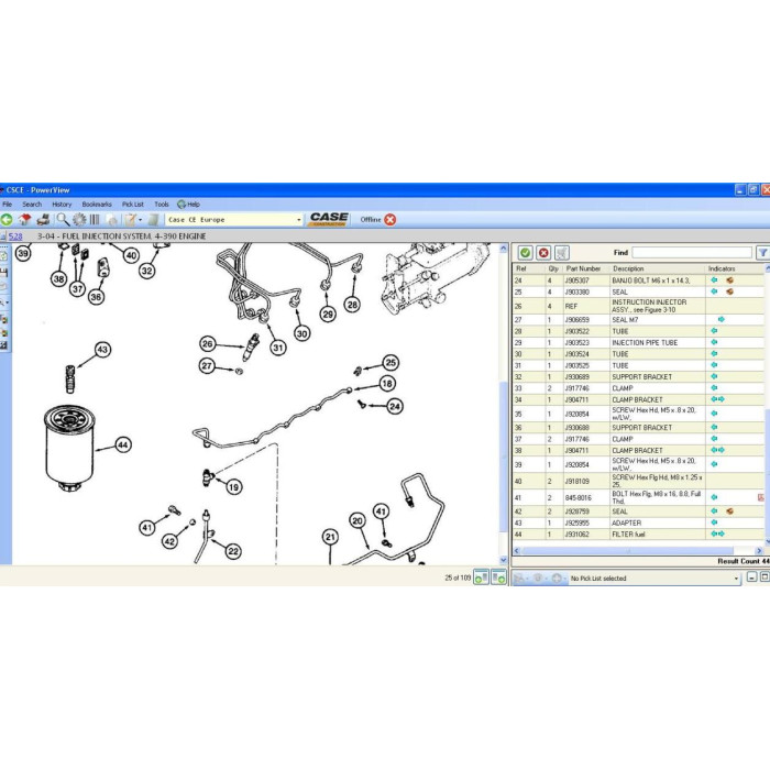 Case Construction CE Europe EPC spare parts catalog 2010