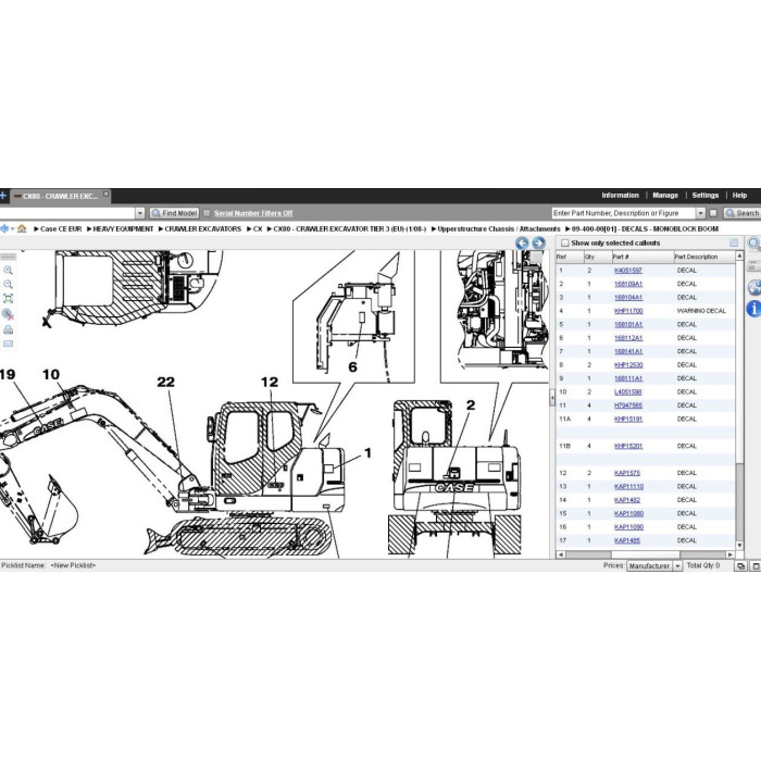 Case Construction CE Europe EPC spare parts catalog 2013