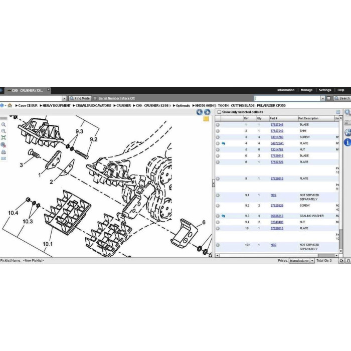Case Construction CE Europe EPC spare parts catalog 2013