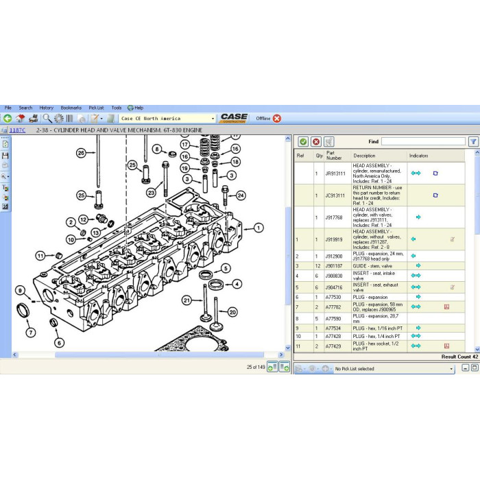 Case Construction CE North America EPC parts catalog 2012
