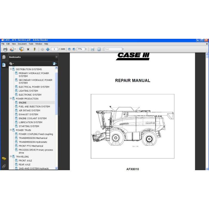 Case Combine AFX8010 service & repair manual
