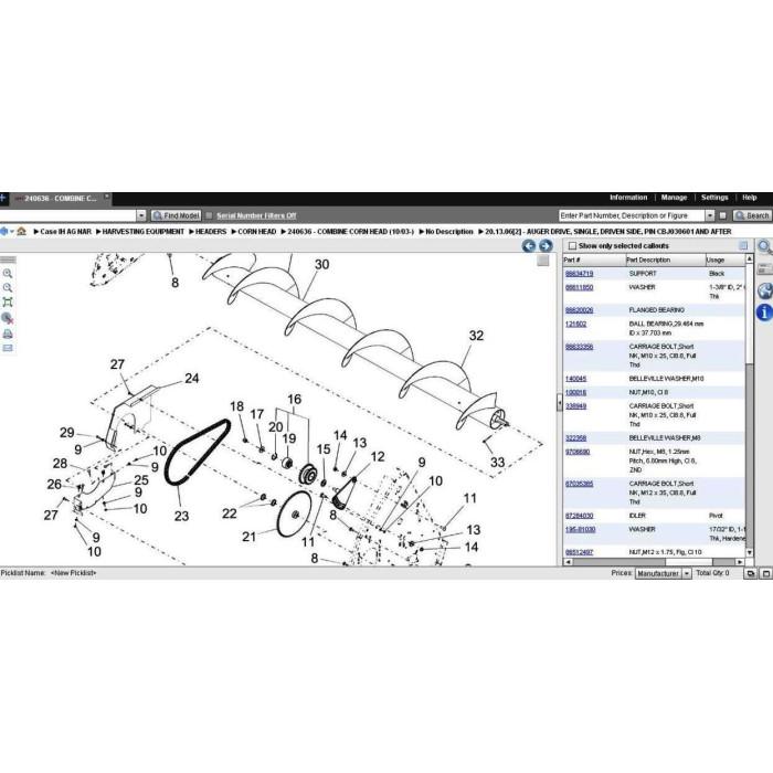 Case IH AG Agriculture North America EPC parts catalog 2013