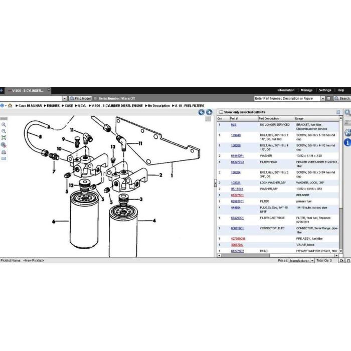 Case IH AG Agriculture North America EPC parts catalog 2013