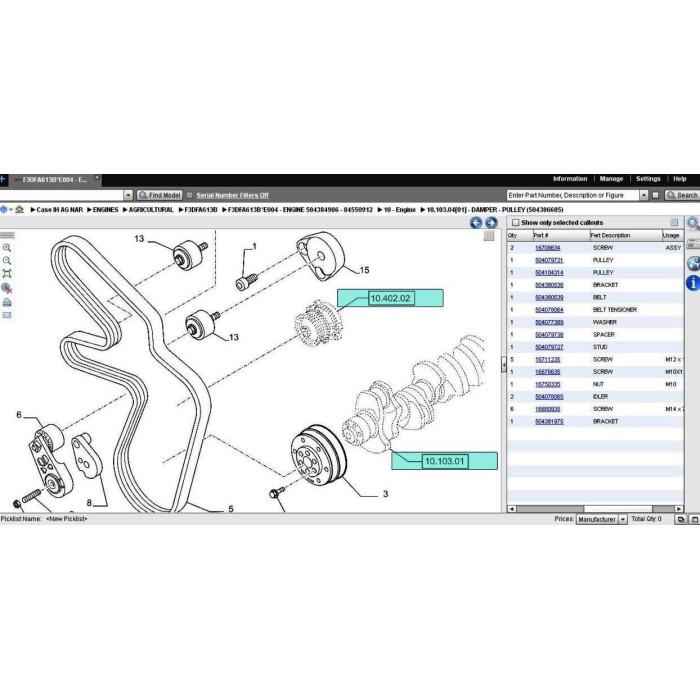 Case IH AG Agriculture North America EPC parts catalog 2013