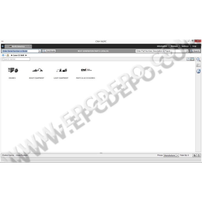 Case Construction CE North America EPC parts catalog 2014
