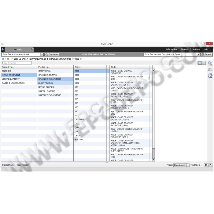 Case Construction CE North America EPC parts catalog 2014