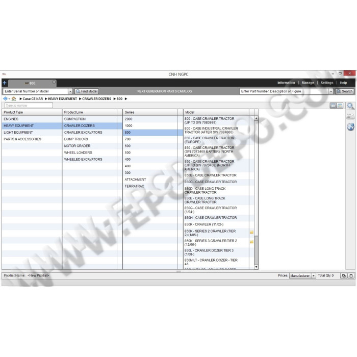 Case Construction CE North America EPC parts catalog 2014
