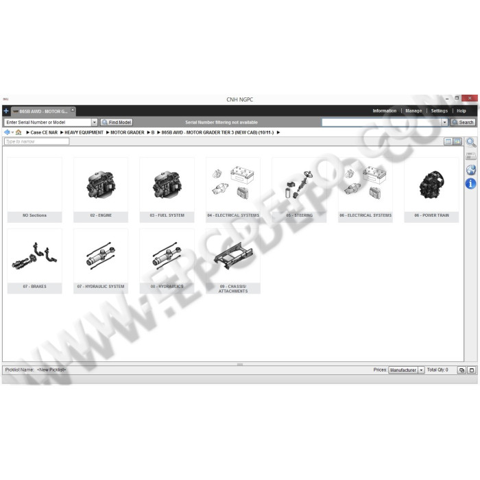 Case Construction CE North America EPC parts catalog 2014
