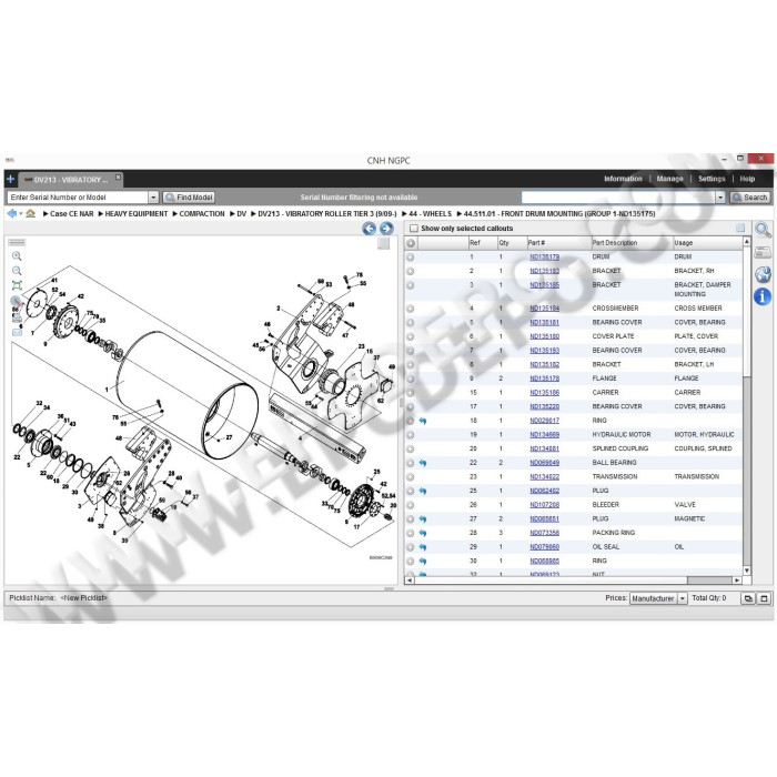 Case Construction CE North America EPC parts catalog 2014