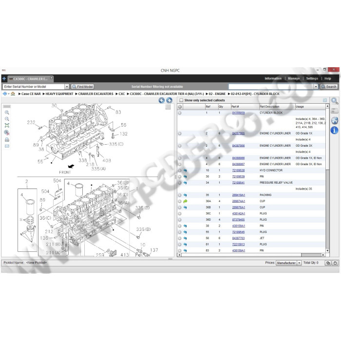 Case Construction CE North America EPC parts catalog 2014