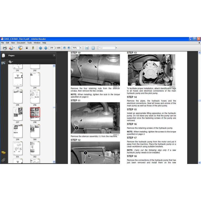 Case Crawler Excavator CX460 Tier 3 service manual