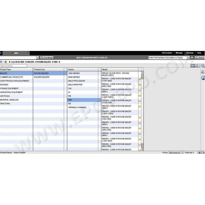 Case IH AG Agriculture North America EPC parts catalog 2019