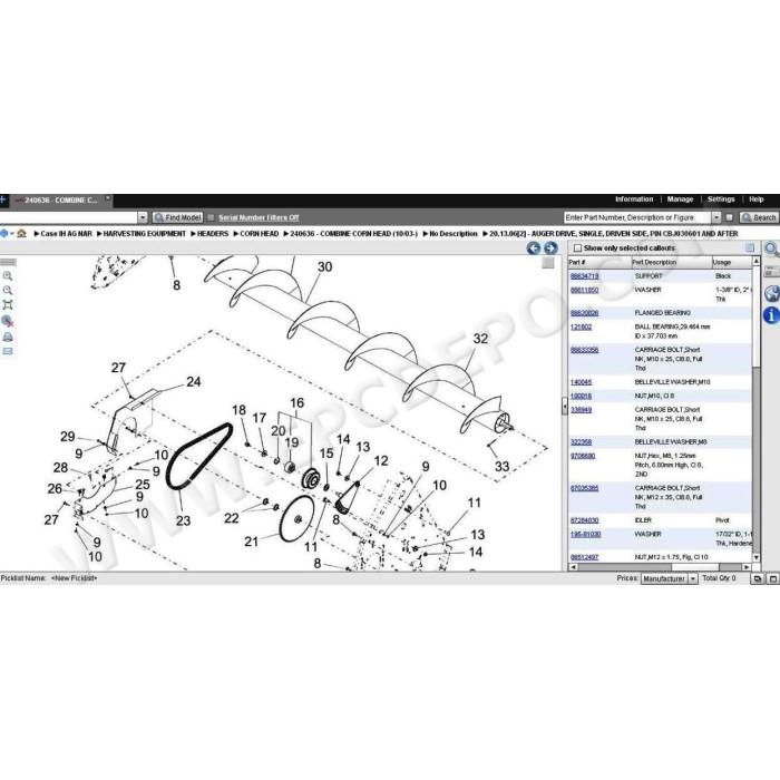 Case IH AG Agriculture North America EPC parts catalog 2019