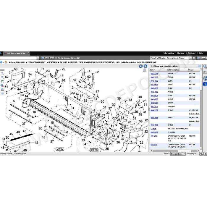 Case IH AG Agriculture North America EPC parts catalog 2019