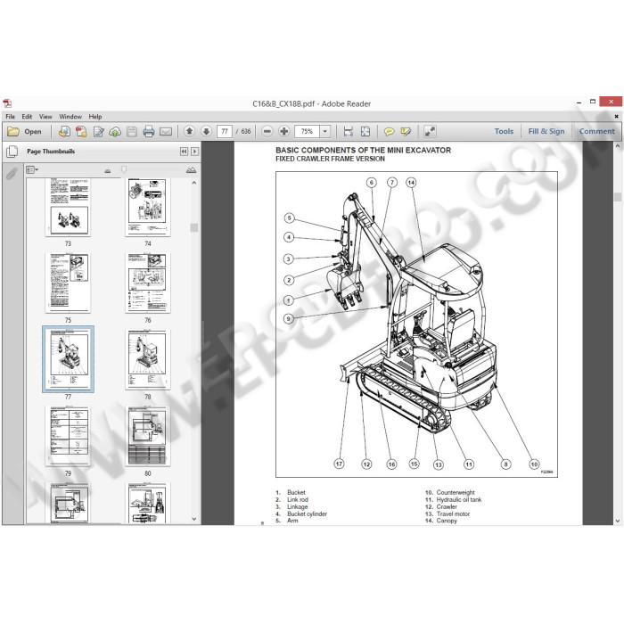 Case CX Mini Excavators service & repair manuals