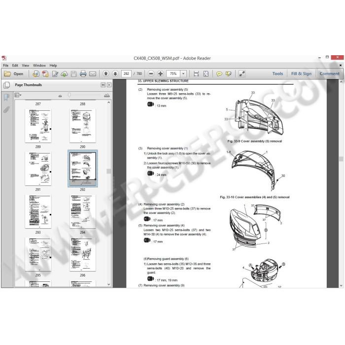 Case CX Mini Excavators service & repair manuals