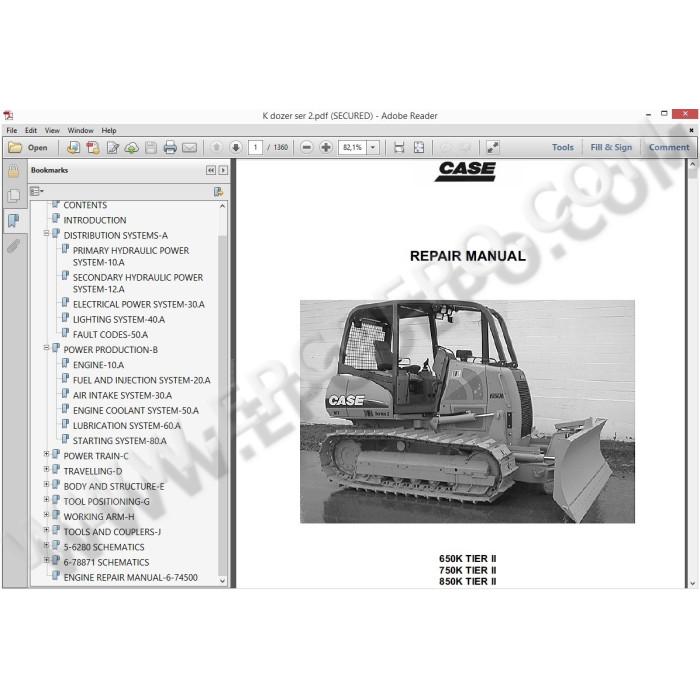 Case Dozer 650K 750K 850K Tier 2 / 750L 850L Tier 3 service manual