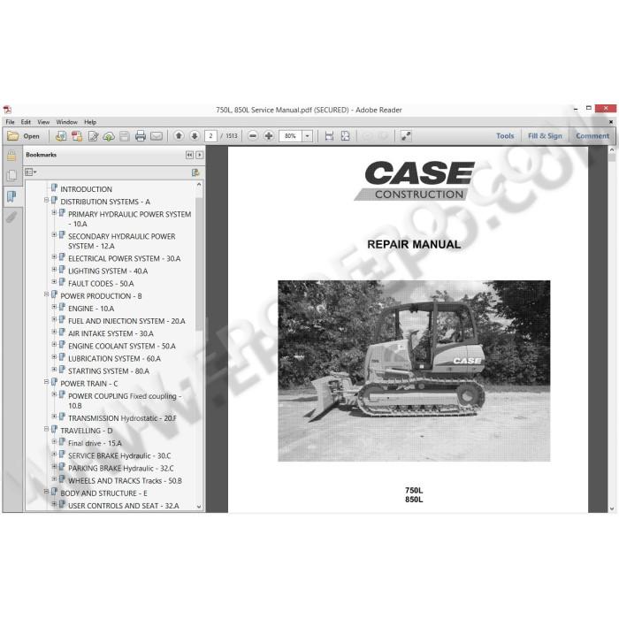 Case Dozer 650K 750K 850K Tier 2 / 750L 850L Tier 3 service manual