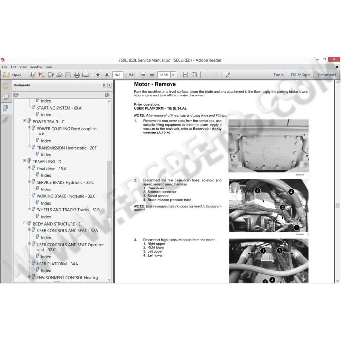 Case Dozer 650K 750K 850K Tier 2 / 750L 850L Tier 3 service manual