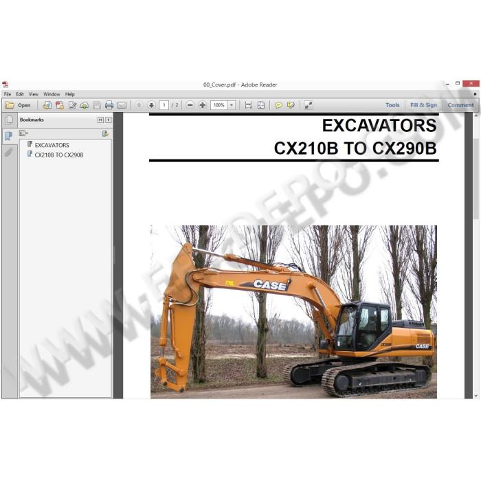 Case CX Crawler Excavators service & repair manuals