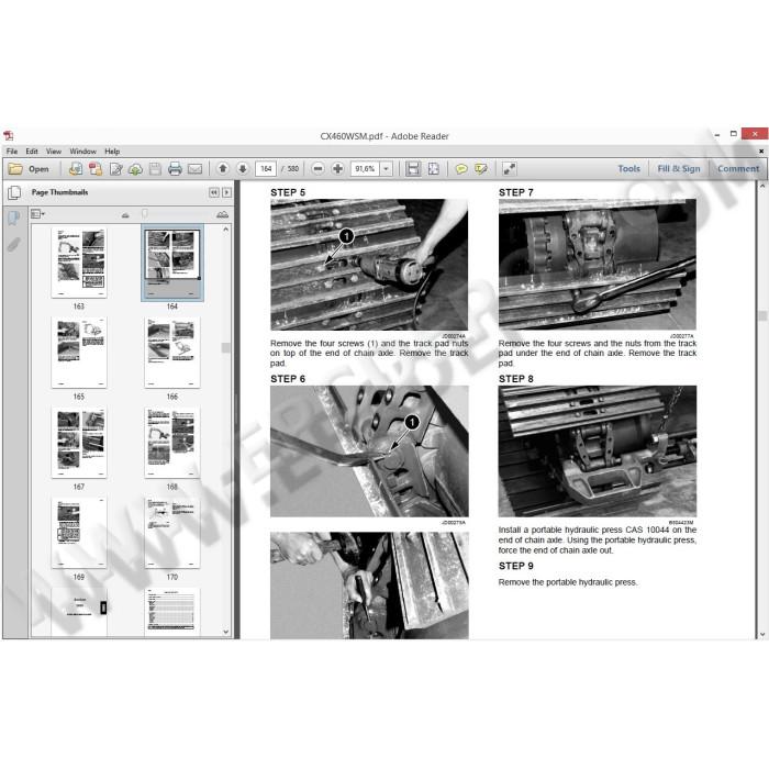 Case CX Crawler Excavators service & repair manuals