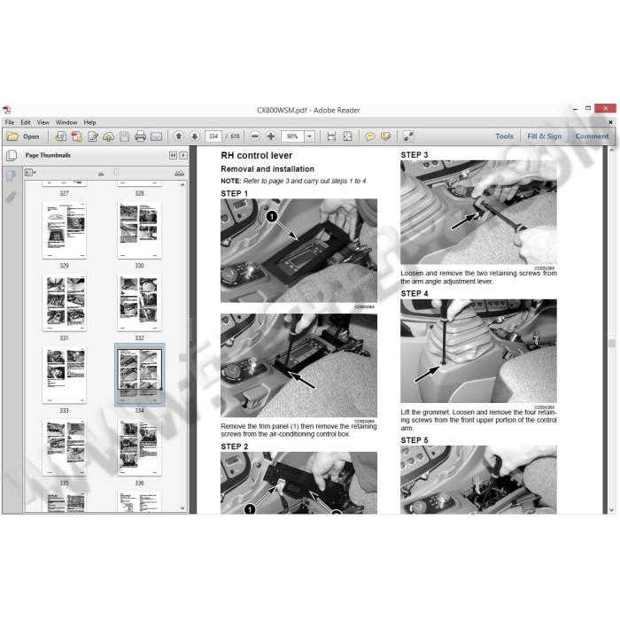 Case CX Crawler Excavators service & repair manuals