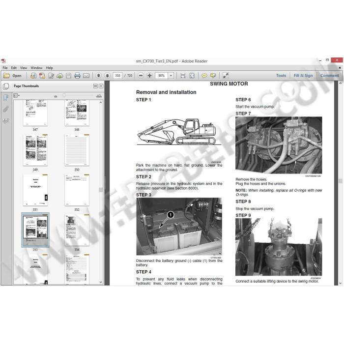 Case CX Crawler Excavators service & repair manuals