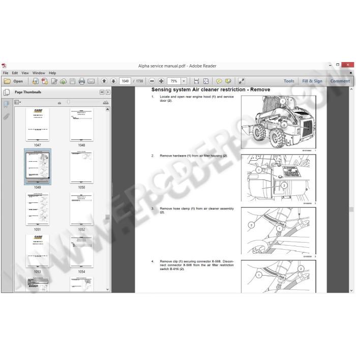 Case skid steer loader Alpha SR130 SR150 SR175 SR200 SR220 SR250 SV185 SV250 SV300 service manual
