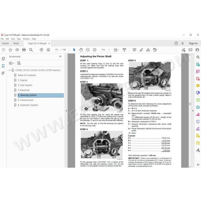 Case Tractor CS100 CS110 CS120 CS130 CS150 service manual