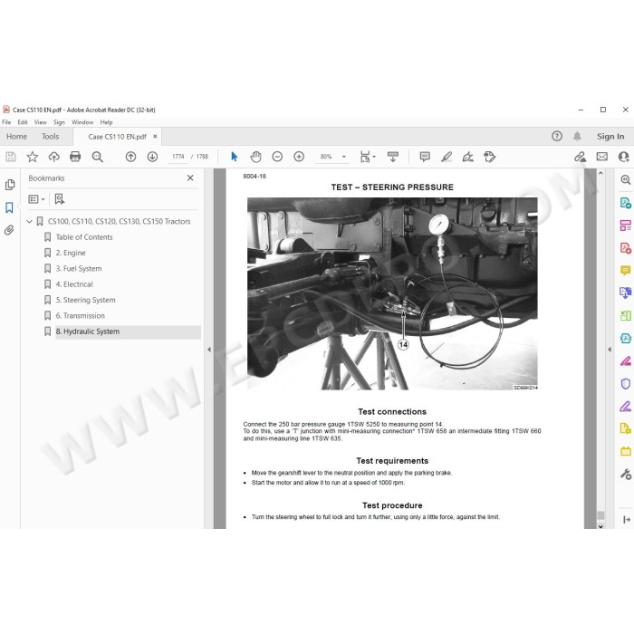 Case Tractor CS100 CS110 CS120 CS130 CS150 service manual