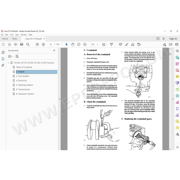 Case Tractor CS100 CS110 CS120 CS130 CS150 service manual