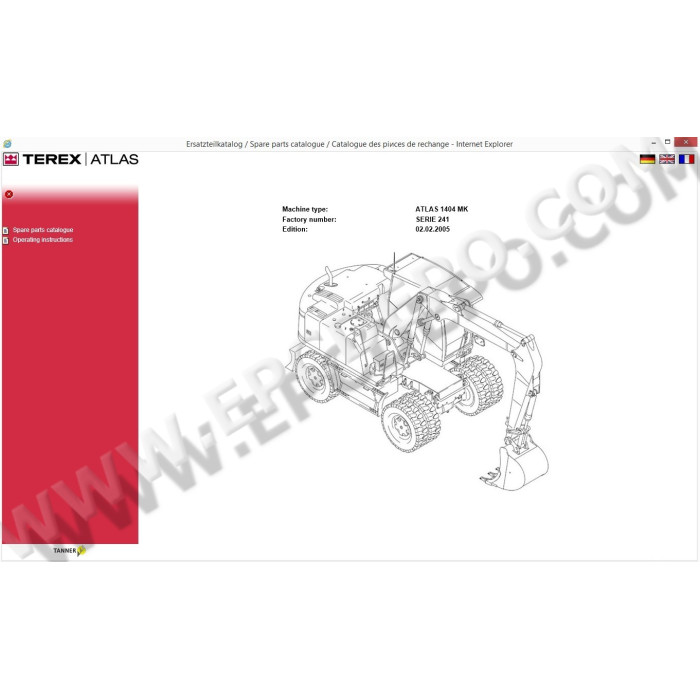 ATLAS TEREX EPC SPARE PARTS CATALOG