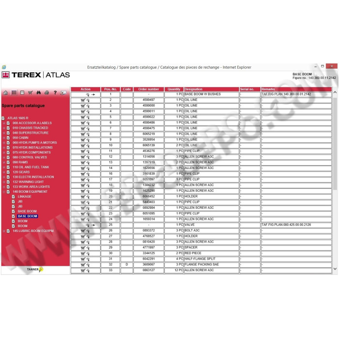 ATLAS TEREX EPC SPARE PARTS CATALOG