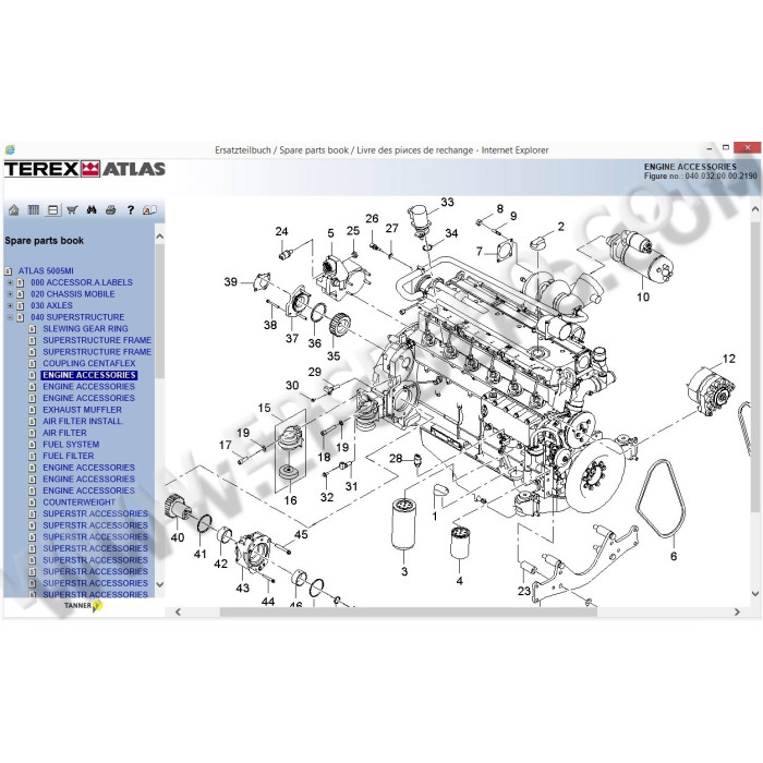 ATLAS TEREX EPC SPARE PARTS CATALOG