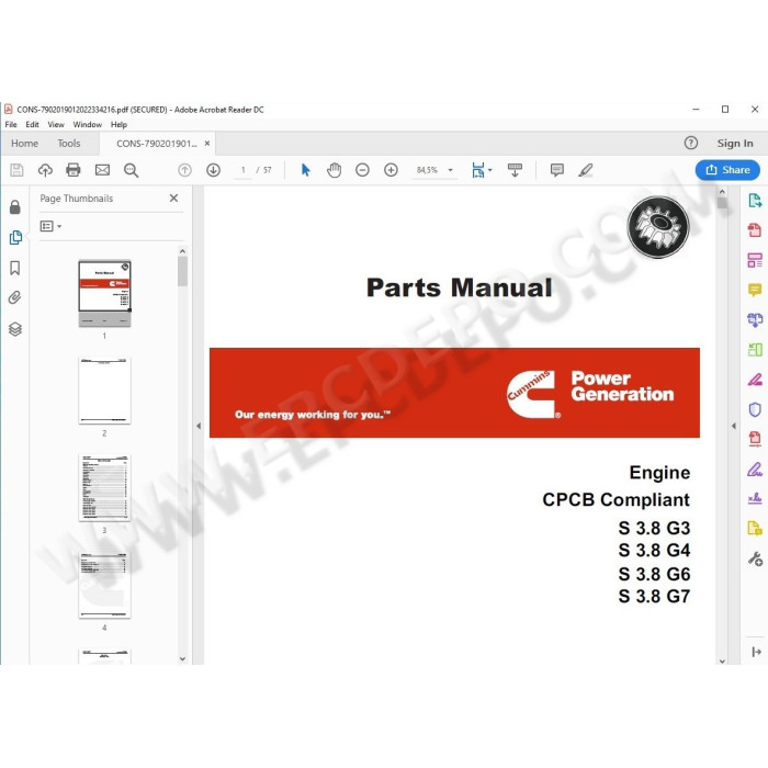 CUMMINS POWER GENERATION 2017 PARTS & SERVICE