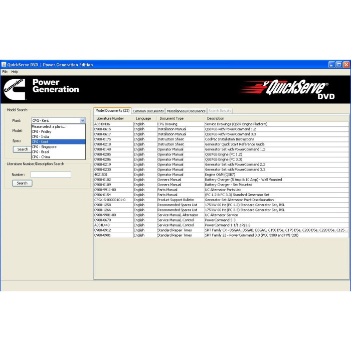 CUMMINS ONAN POWER GENERATION 2011 PARTS & SERVICE