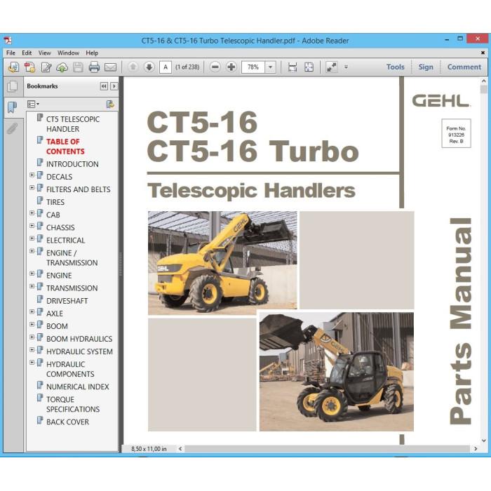 GEHL CONSTRUCTION EQUIPMENT EPC PARTS CATALOG