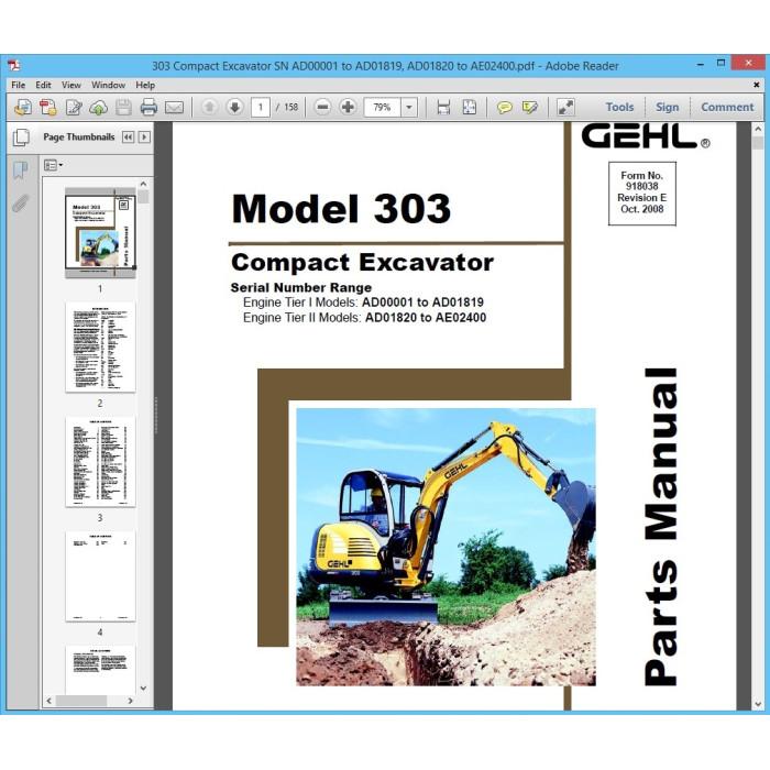 GEHL CONSTRUCTION EQUIPMENT EPC PARTS CATALOG