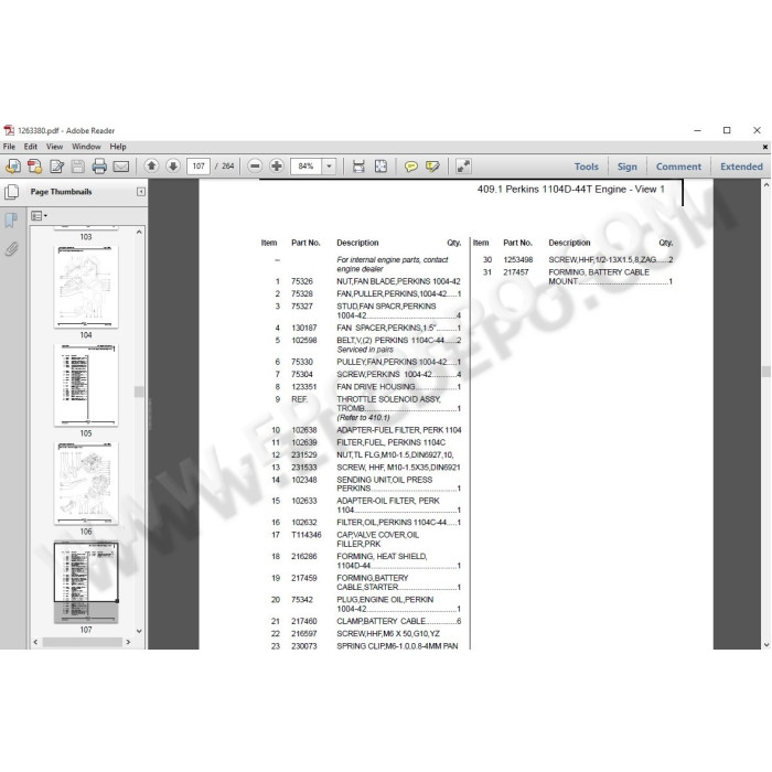 GENIE S BOOM EPC PARTS CATALOG