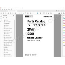 Hitachi Wheel Loader ZW220 parts manual