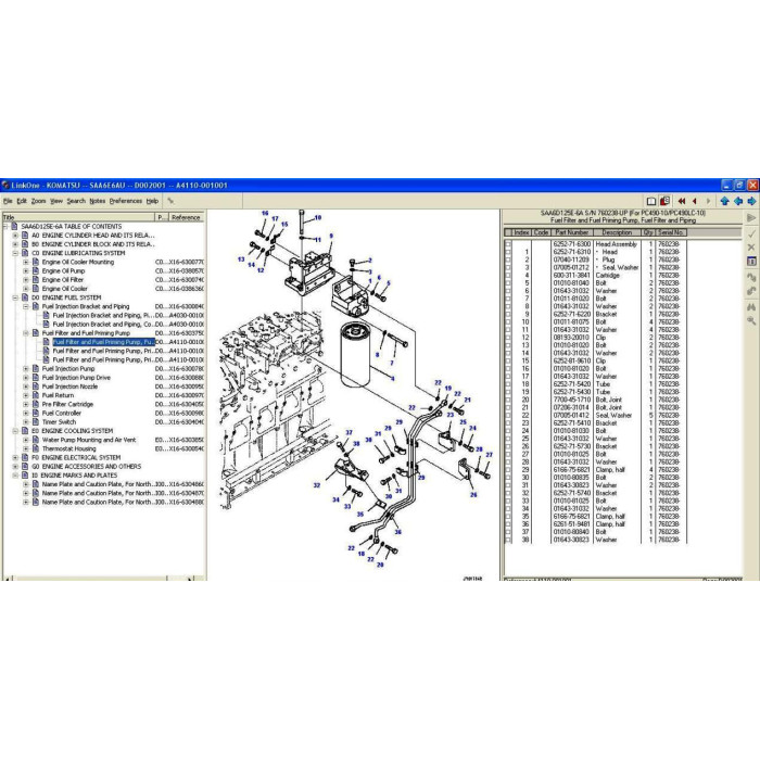Komatsu England EPC spare parts catalog 2015