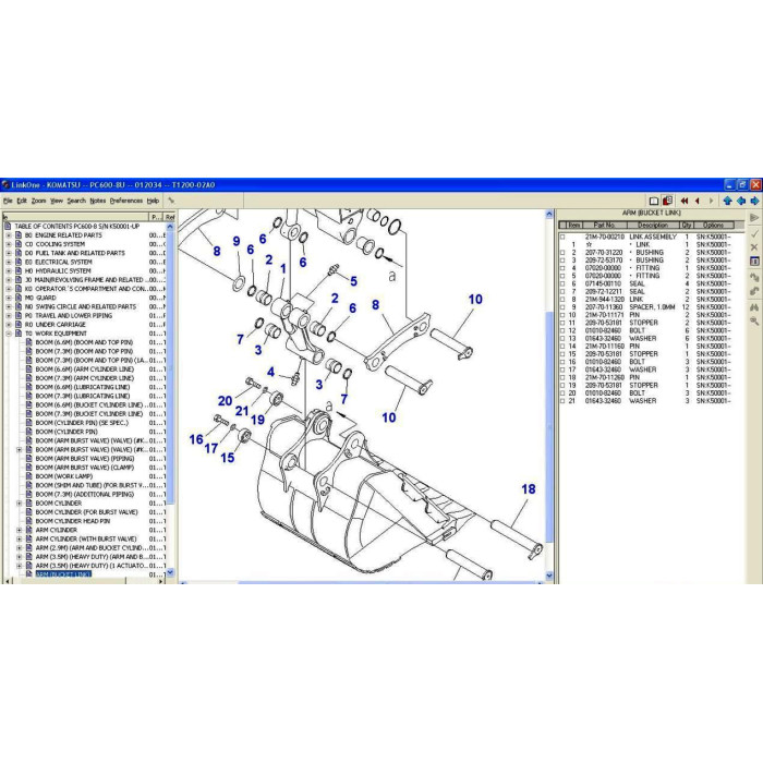 Komatsu England EPC spare parts catalog 2015