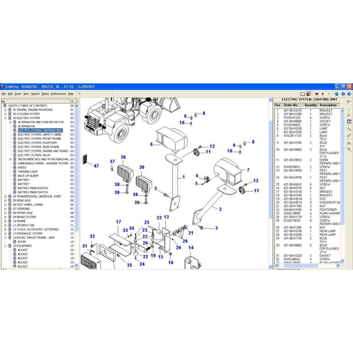 Komatsu Germany EPC spare parts catalog 2013