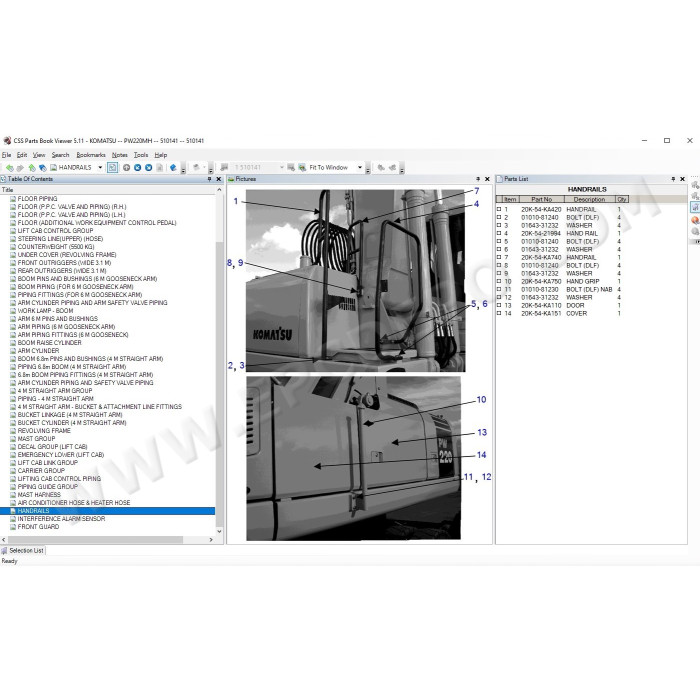 Komatsu England EPC spare parts catalog 2021